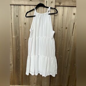 a new day White Halter Sleeveless Dress Size M NWOT